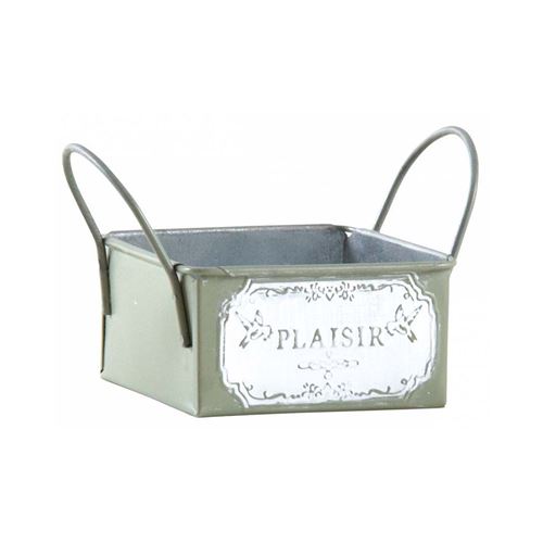 Aubry Gaspard - Mini corbeille en métal laqué olive Plaisir