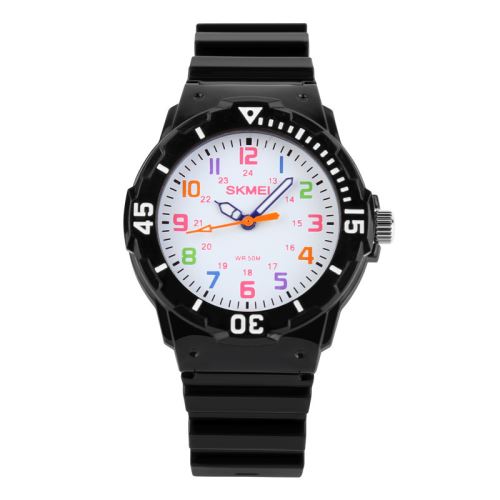 OEM Montre &agrave; quartz enfant mignon simple - Noir 