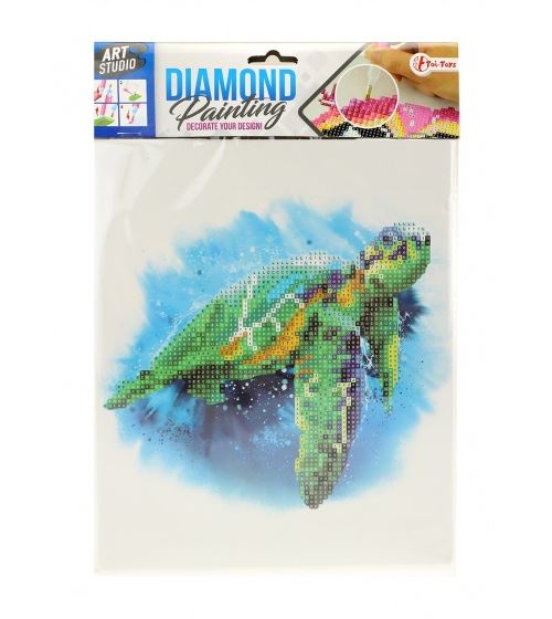Toi-Toys ensemble artisanal Diamant Tortue Peinture 30 x 20 cm