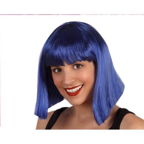 Atosa perruque bleue a frange 29790