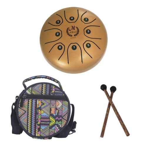 Acheter Mini tambour à langue en acier de 5.5 pouces, 8 Notes, CKey  Handpan, tambour de poche en acier, Percussion