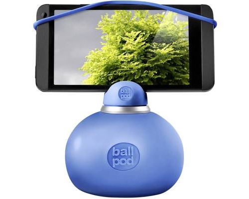 Ballpod tamisant adaptateur pour smartphone bleu