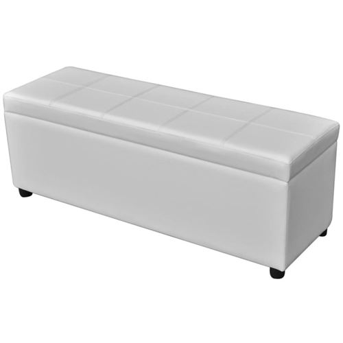 Lange opslagbank hout wit