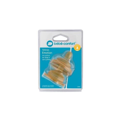 Bébé Confort Tétine Maternity en Latex T1 3 Vitesses Transparent 0-12 Mois 2 Pièces