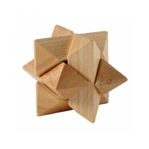 Jeu de casse tête en bois en forme d'étoile