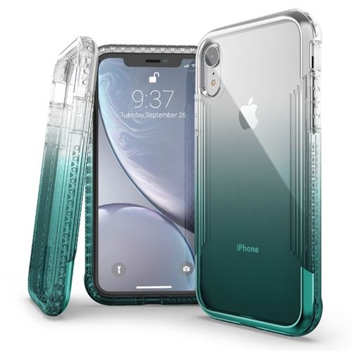 Xdoria - Coque Defense Air pour IPHONE Xr - CLEAR / TEAL
