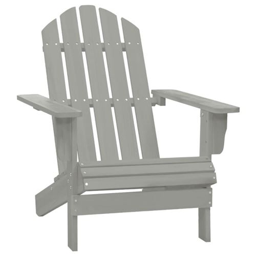 Vidaxl Gris Chaise De Jardin Bois - Image 1