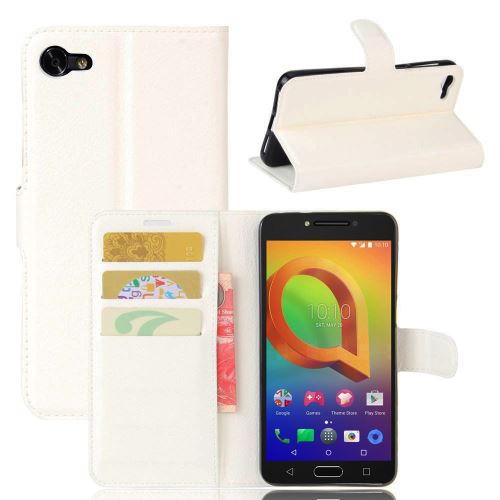 Etui Housse Portefeuille Pour Alcatel A5 - Blanc