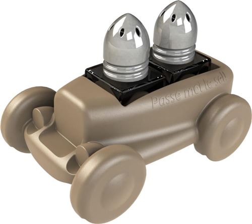 Salière poivrière voiture design Taupe