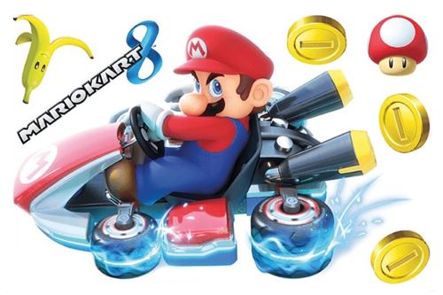 RoomMates stickers muraux Mario Kart vinyle 7 pièces