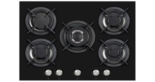Sogelux plaque gaz 5 feux pc517nf 70cm verre noir