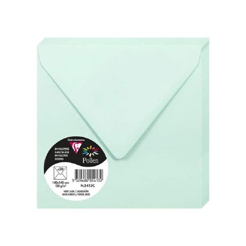 Pollen Enveloppe 120g 140x140 vert jade pqt 20