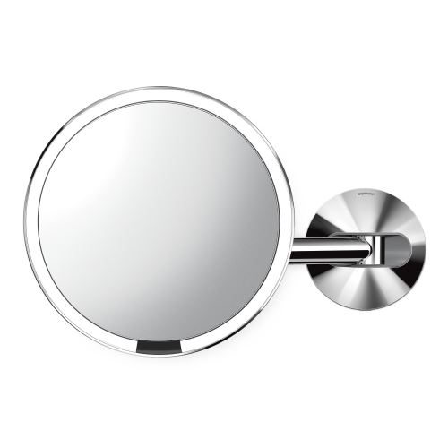 simplehuman Miroir À Capteur Mural Câblé en Acier Poli