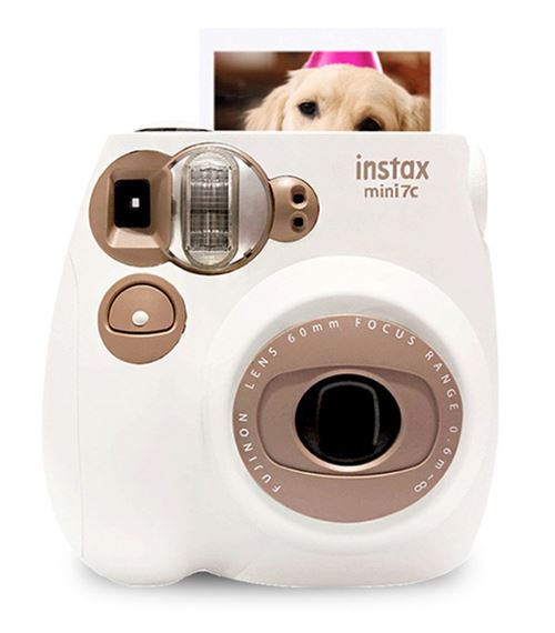 Fujifilm instax mini 7c blanc avec sangle de caméra