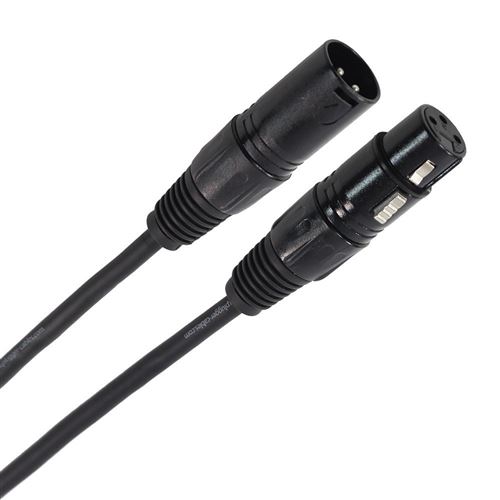 Plugger Câble DMX XLR femelle 3b/mâle 3b 3m Noir