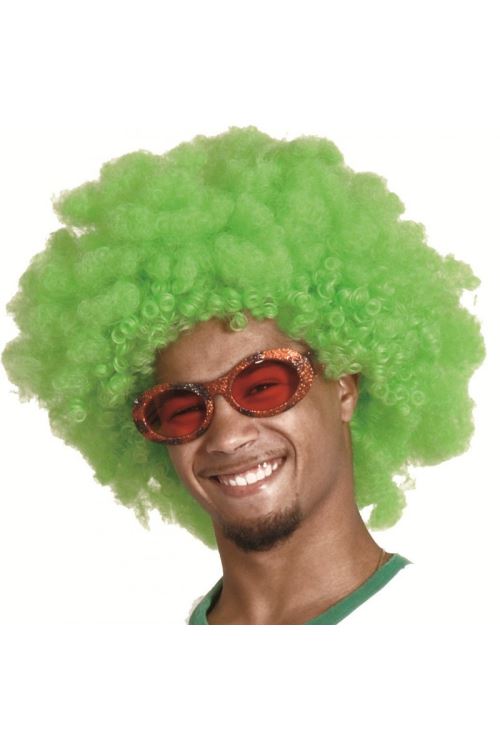 Perruque afro verte