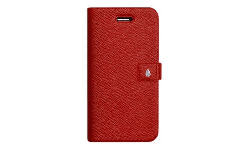 PURO Booklet Slim - Étui pour téléphone portable - cuir artificiel - rouge - pour Apple iPhone 4, 4S