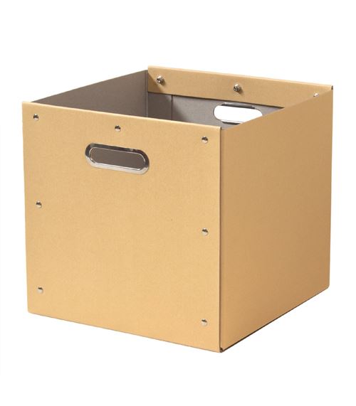 Cube de rangement en kraft finition métal