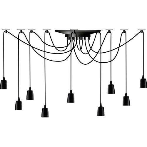 Suspension LED E10 EEC: selon lampoule (A++ - E) Segula 50589 noir
