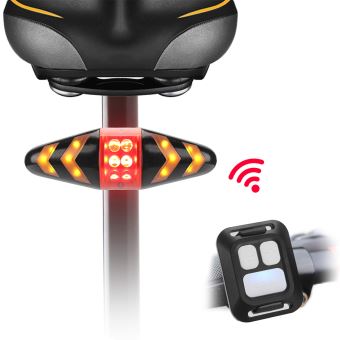 Feu Arrière Vélo Intelligent Avec Clignotants Et Détection De Freinage - Sécurité Renforcée
