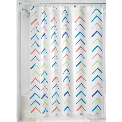 Rideau de douche multicolore - motif chevron