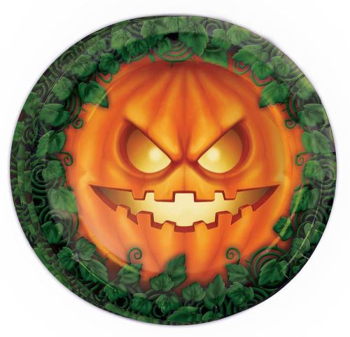 Sachet 8 assiettes Halloween 23 cm