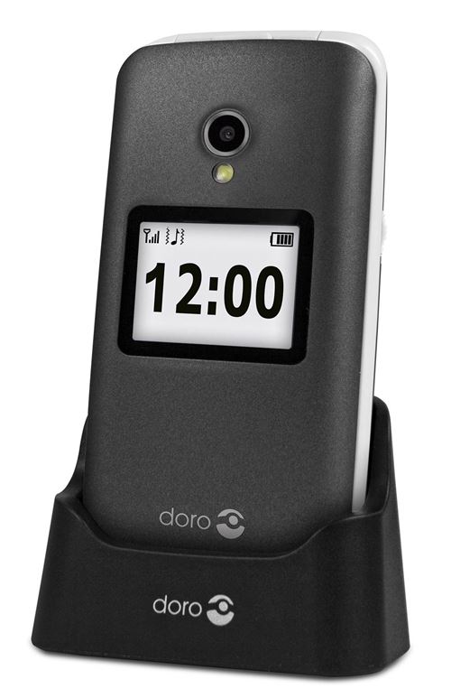 Doro 2424 - Téléphone mobile - microSD slot - GSM - 320 x 240 pixels - TFT - RAM 8 Mo - 3 MP - gris