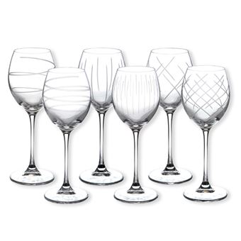 Bruno Evrard Verres A Vin Taille Motifs Assortis 25cl Coffret
