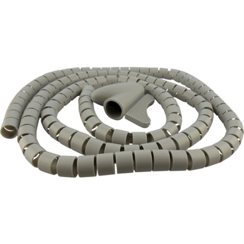 Schwaiger kbsl28041 gaine de câbles spirale flexible 1,5 m gris