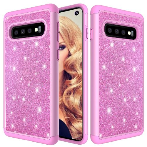 Coque en TPU gel peau flash rose pour votre Samsung Galaxy S10