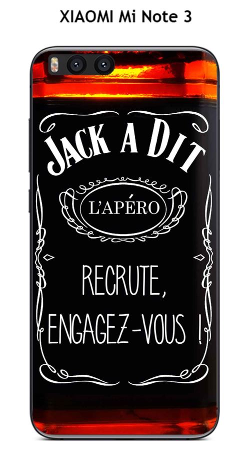 Coque XIAOMI Mi Note 3 design Jack à Dit L'apéro