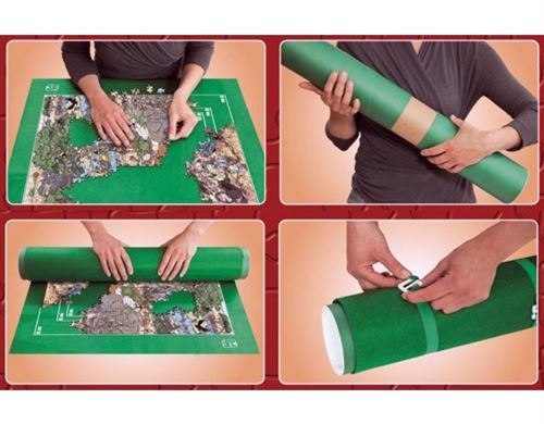 Puzzles Clearance Puzzle Roll Tapis de rangement Roll jusqu'à 3000 pièces  avec sac de rangement à cordon de serrage