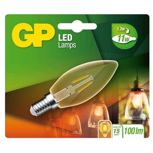 GP éclairage GP Led Vintage Gd B35 1,2w E14