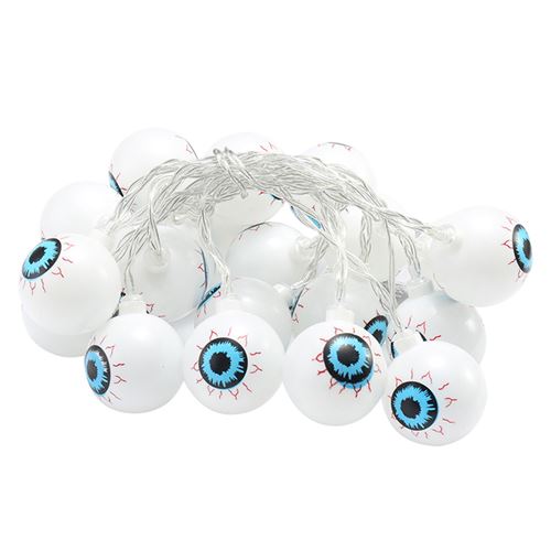 Pot illuminé décoratif global halloween eyeball string light 20 led 9.8ft alimenté par batterie pour l'intérieur - Jaune