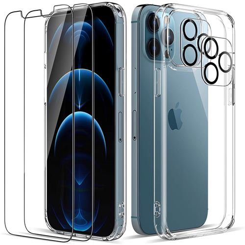Coque pour Apple iPhone 12 Pro Max avec 2 verres trempé avant et arriere