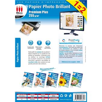 Micro Application Papier Photo BRILLANT ECO PACK - Brillant - A4