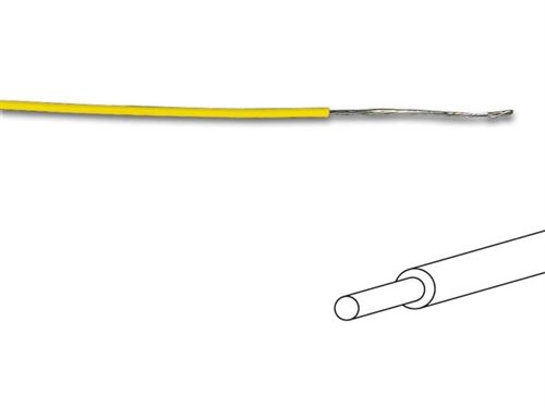 Fil de câblage - ø 1.4 mm - 0.2 mm² - monobrin - jaune velleman mowmy