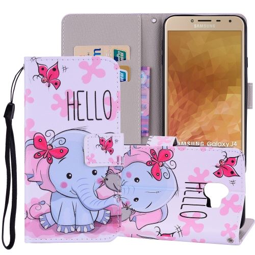 Galaxy J4 (eu Version) (2018) Housse Etui Cuir Pu Elephant Als89468