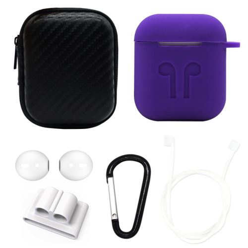 Coque en silicone WISETONY antichoc pour Apple AirPods - Violet