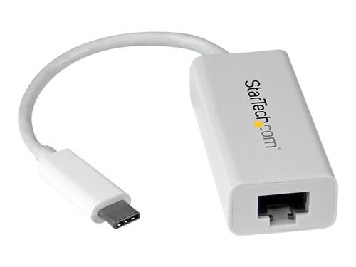 Startech.Com Adaptateur Usb C Vers Gigabit Ethernet - Compatible Thunderbolt 3 - Support Du Pilote Natif Pour Macbook Windows Et Chrome Os - Adaptateur Réseau - Usb-C - Gigabit Ethernet - Blanc