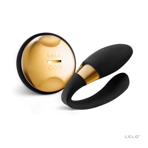 LELO TIANI 24k Le Masseur pour Couple le Plus Luxueux au Monde, scellé avec un anneau en or 24 carats, Obsidian Black