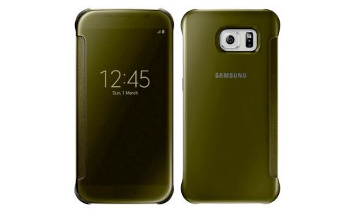 Etui Clear-View Gold Samsung Galaxy S6 avec rabat translucide