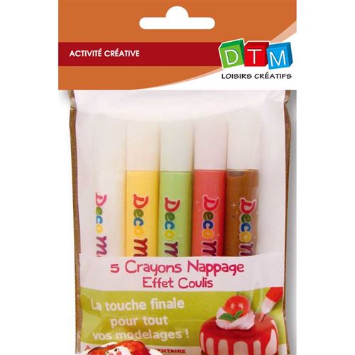 5 crayons nappage effet coulis