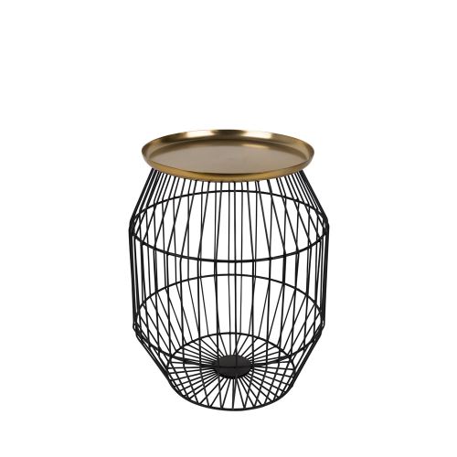Table d'appoint métal et plateau laiton Nout - Couleur - Laiton