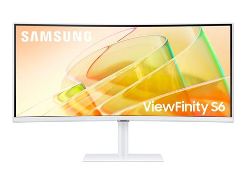 Samsung ViewFinity S6 S34C650TAU - S65TC Series - écran LED - incurvé - 34 - 3440 x 1440 UWQHD @ 100 Hz - VA - 350 cd/m² - 3000:1 - HDR10 - 5 ms - 2x Thunderbolt 4, HDMI, DisplayPort - haut-parleurs - blanc chaud
