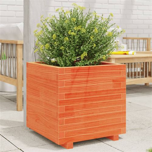 VIDAXL - Jardinière - Bois de Pin Massif - 50x50x49,5 cm - Marron - Image 2