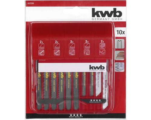Lot de 10 lames de scies sauteuses, queue en U