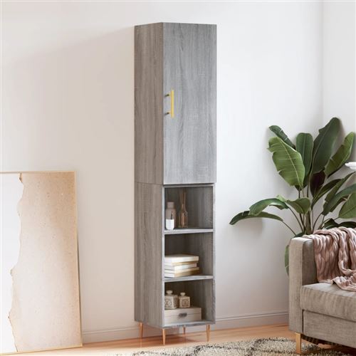 Non Communiqué Gris Vidaxl Hoge Kast 34,5X34x180 Cm Bewerkt Hout Grijs Sonoma Eikenkleurig3198975