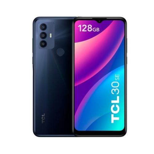 Téléphone Intelligent TCL 30SE 6165H1 6.5 MediaTek Helio G25 4Go 128Go Android 12 Bleu Atlantique