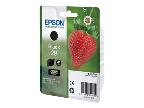 Epson 29 - 5.3 ml - noir - original - cartouche d'encre - pour Expression Home XP-235, 245, 247, 332, 335, 342, 345, 432, 435, 442, 445